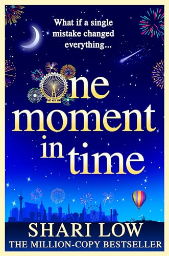 Book cover: nighttime city skyline, Ferris wheel, fireworks, and large title text.