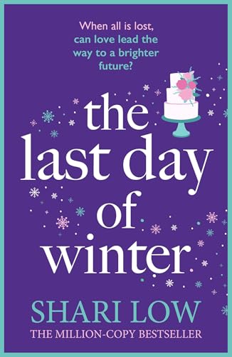 Book cover: purple background, white text, and a small wedding cake illustration.