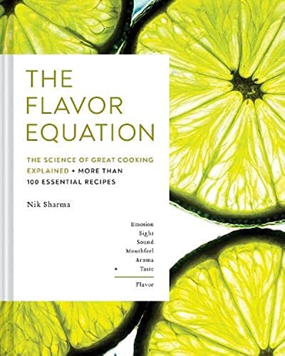 Cookbook cover with lime slices and white text: "The Flavor Equation.
