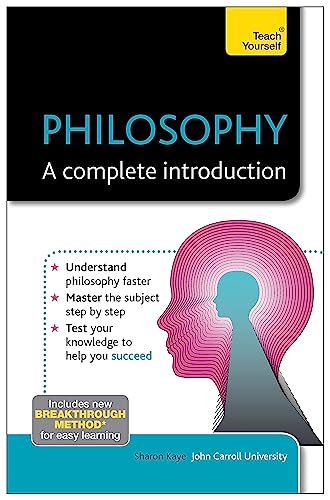 Book cover: "Philosophy: A Complete Introduction" with a head silhouette.