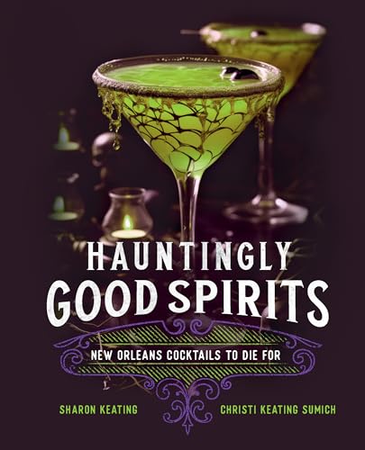 Book cover featuring a green cocktail and spooky, ornate lettering.