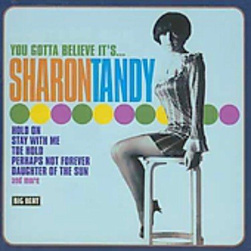 Album cover featuring Sharon Tandy sitting on a stool against a light blue background.