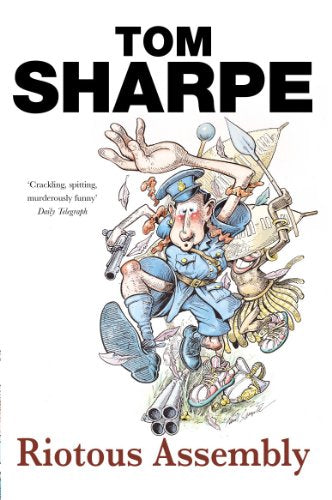 Book cover: cartoon illustration of a police officer amidst chaos.