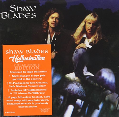 CD cover for Shaw Blades' "Hallucination" featuring two musicians.