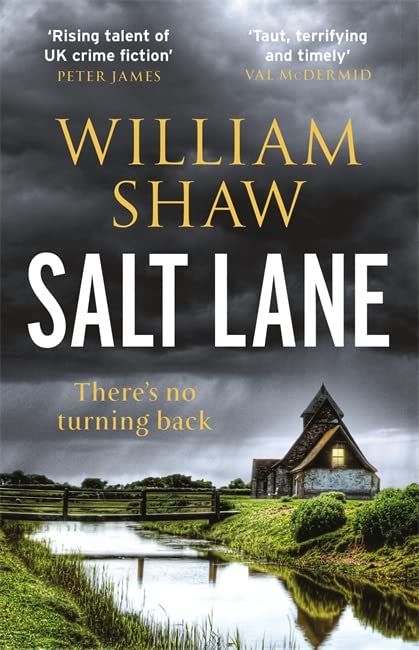 Book cover: āSalt Laneā by William Shaw, featuring a coastal landscape.