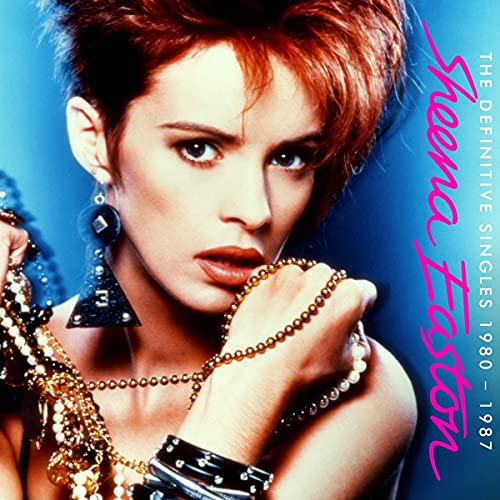 Sheena Easton album cover, close-up portrait of the singer with jewelry.