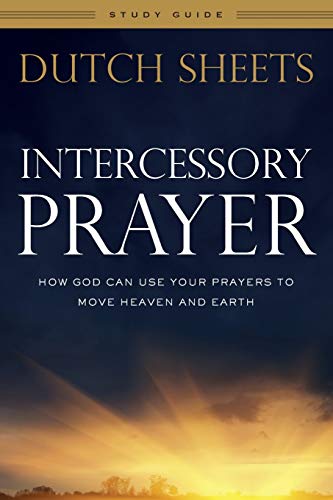 Book cover: "Intercessory Prayer" study guide with a cloudy sky background.