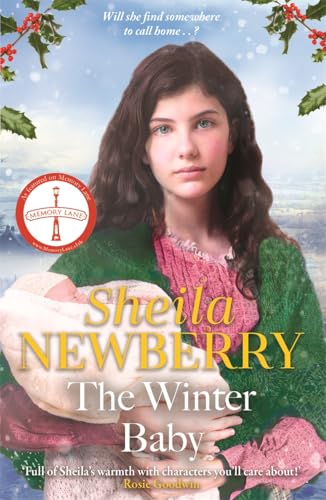 Book cover featuring a young woman holding a baby in a winter scene.