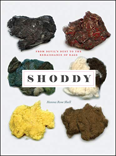 Book cover with colorful, textured piles of recycled fabric scraps.
