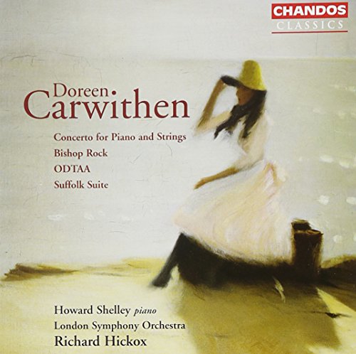 CD cover for Doreen Carwithen’s orchestral works with a woman in yellow.