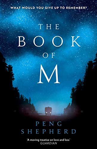 Book cover showing a starry night sky above a road with a distant vehicle.