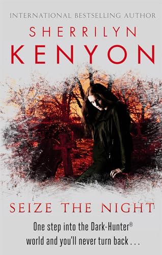 Book cover: woman in a graveyard with a fiery orange sky.