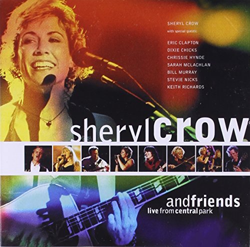 Sheryl Crow album cover featuring portraits of musicians and a guitar.