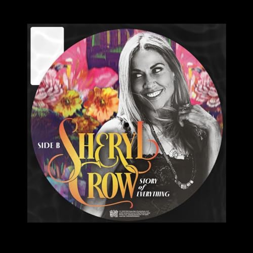 Sheryl Crow picture disc vinyl featuring a black and white portrait against floral background.