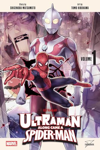 Ultraman and Spider-Man team up on the cover of Volume 1 comic book.