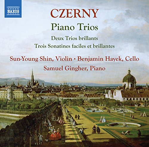 CD cover for Czerny Piano Trios featuring a baroque cityscape.