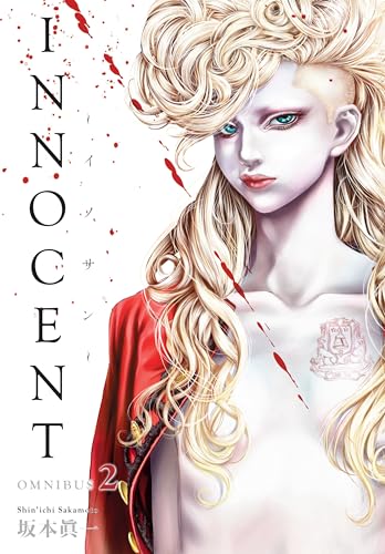 āInnocentā omnibus volume 2 cover: blonde man with red accents and blood splatters.