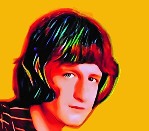 CD cover featuring a colorful, stylized portrait of a man with long hair.