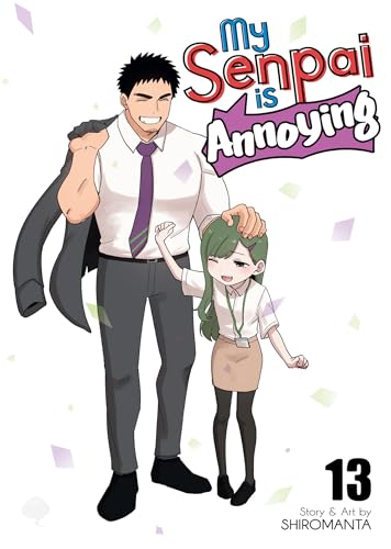 Manga cover: Tall man and short woman with confetti, volume 13.