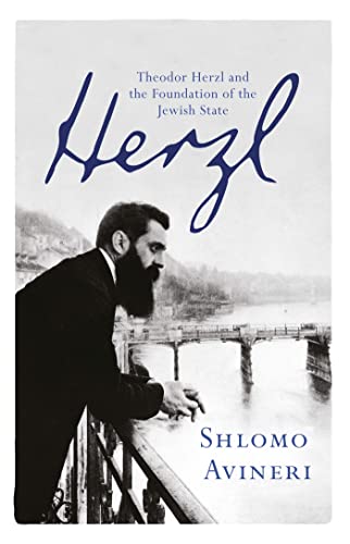 Book cover featuring a black and white portrait of Theodor Herzl.