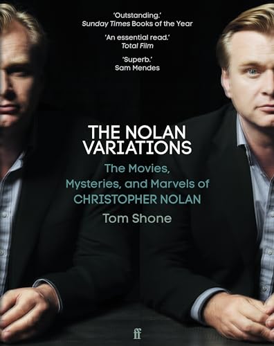 Book cover featuring director Christopher Nolan’s mirrored portrait.