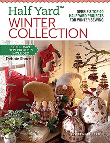 Book cover featuring winter crafts, gnomes, and a red and white color scheme.