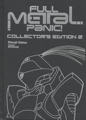 Black book cover with white line art of a mecha and title text.