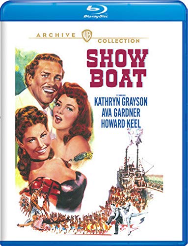 Show Boat" Blu-ray cover featuring Kathryn Grayson, Ava Gardner, and Howard Keel.