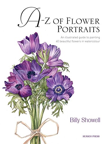 Book cover featuring watercolour paintings of purple anemone flowers.