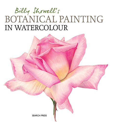 Book cover featuring a detailed watercolor painting of a pink rose on white background.
