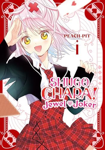 Anime girl with pink hair and red outfit, “Shugo Chara! Jewel Joker” title.