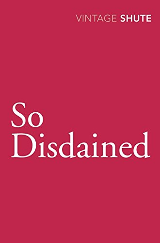 Red book cover with white text: “So Disdained” and “Vintage Shute”.