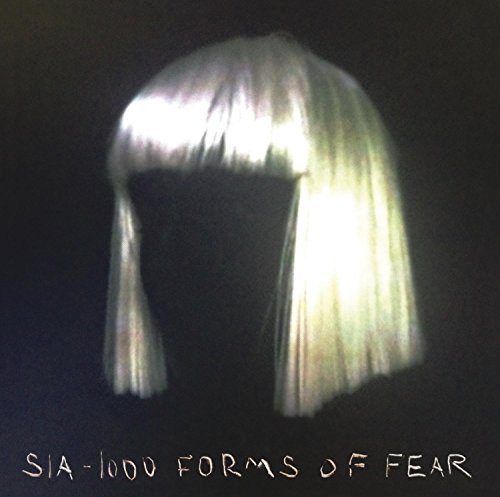 Sia album cover: artist obscured by long, blonde wig and text.
