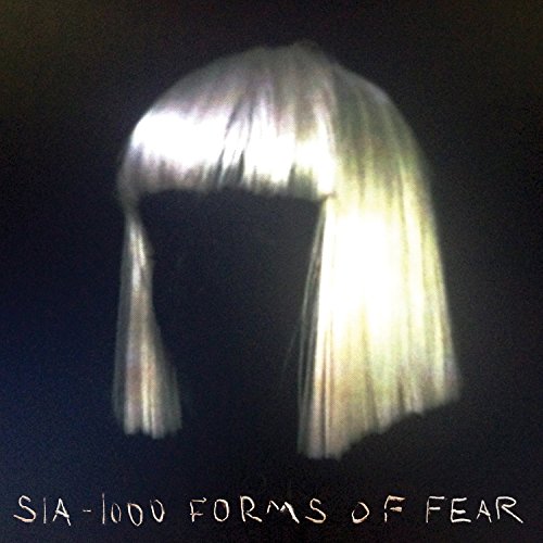 Sia album cover: a white wig obscures the face, with text below.