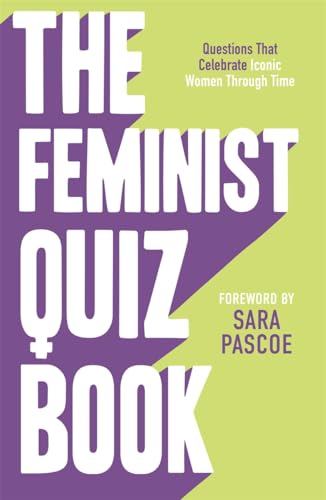 Book cover: "The Feminist Quiz Book" with purple and green design.
