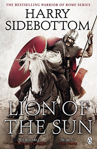 Book cover: Roman soldier on horseback with shield and spear.