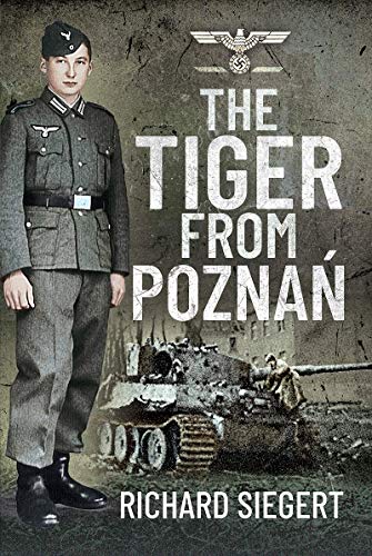 Book cover showing a soldier in uniform standing next to a Tiger tank.