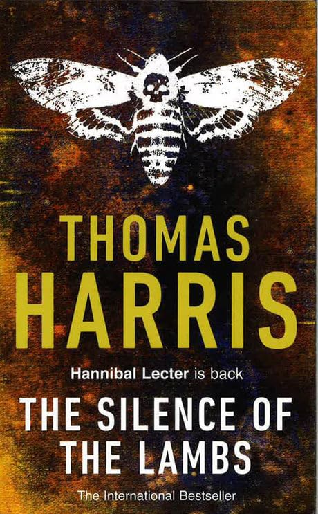 Book cover featuring a death's-head hawkmoth above the title The Silence of the Lambs.