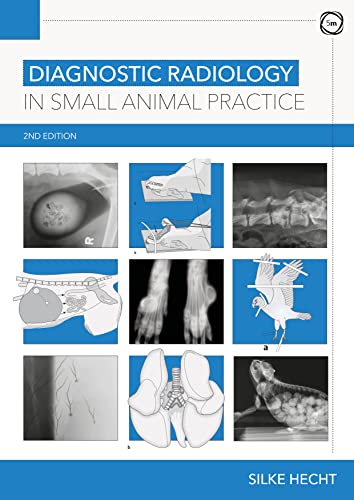 Book cover: "Diagnostic Radiology in Small Animal Practice," 2nd Edition, with X-rays.