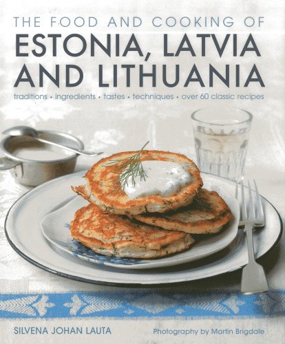 Book cover featuring a stack of potato pancakes topped with sour cream and dill.