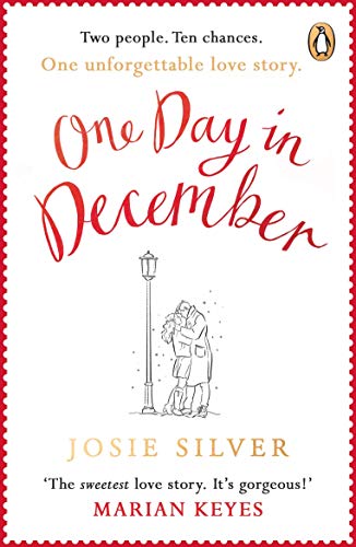Book cover: "One Day in December" with a couple under a streetlamp.