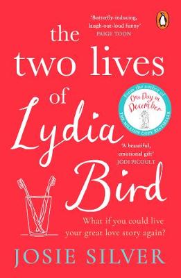 Red book cover with white text, "The Two Lives of Lydia Bird" by Josie Silver.