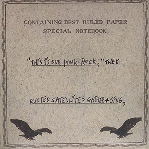 Album cover with text resembling a vintage notebook and two flying birds at bottom.