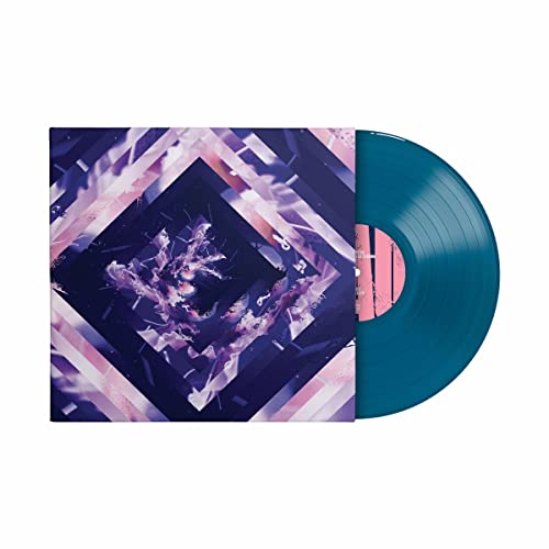 Silverstein album cover and teal vinyl record against a white background.