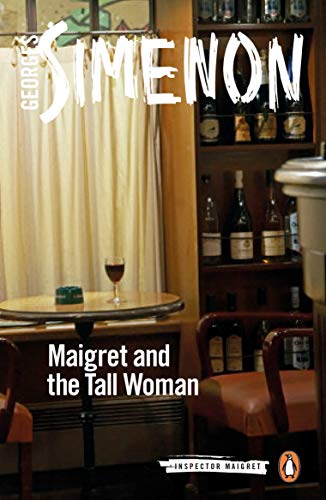 Book cover: "Maigret and the Tall Woman" with a bar scene image.