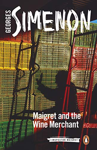 Book cover: shadowy figure in a wine cellar, red and yellow tones.
