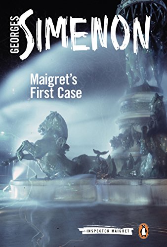 Book cover: “Maigret’s First Case” with a fountain and dramatic lighting.