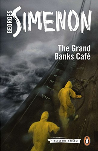 Book cover: stormy sea, ship deck, figures in yellow raincoats.
