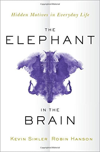 Book cover featuring a purple elephant Rorschach image on a white background.