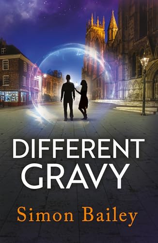 Book cover: couple silhouetted before a cathedral, with title “Different Gravy”.